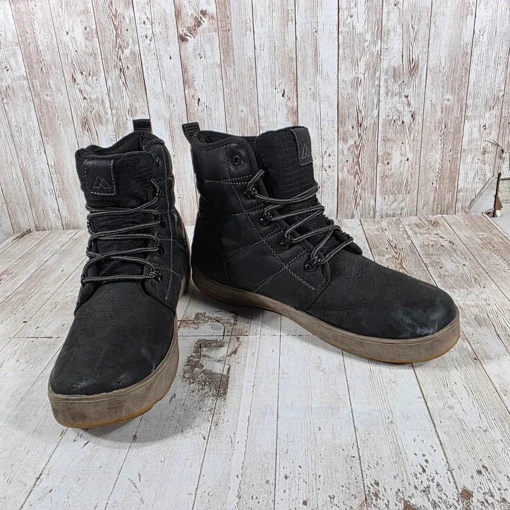 Forsake Mens Black Leather Insulated Vibram Winter Boots AD21MCW008-BLK 11